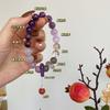 Drachen Neun Lila Feuer Reichtum Armband, Amethyst, Glückverheißende Lila Energie, Multi-Schatz Armband, Geschenk