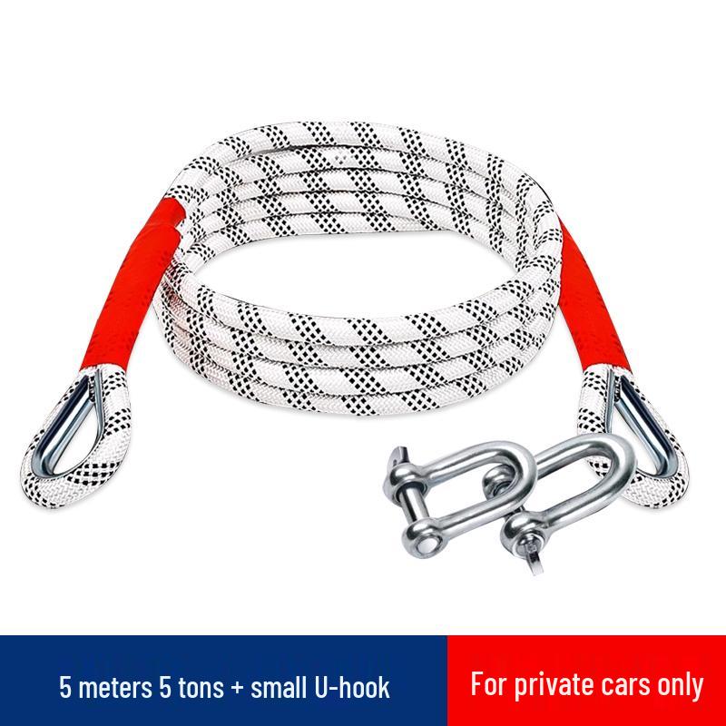 Heavy-Duty 10-Ton Tow Strap with Anti-Wear Hook for Off-Road and Small Vehicles