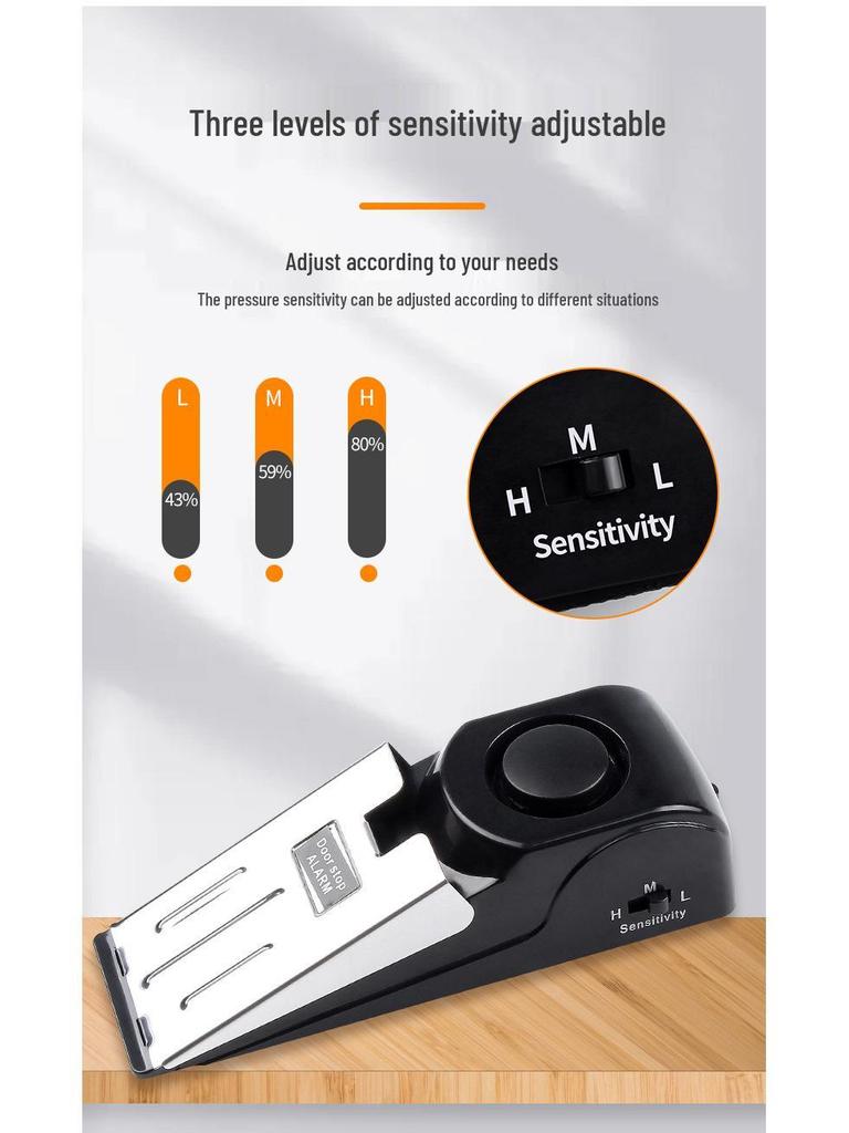 Portable Anti-Theft Door Stopper: Girls’ Home Door Blocker & Alarm