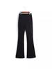 Jia*er's Body-Shaping Flared Denim Pants: Autumn/Winter Plus Velvet Black, Slim Fit, Four-Way Stretch.