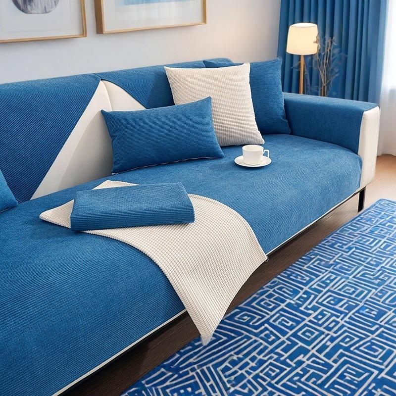 

Ins style Four Season Universal Sofa Cover Anti Slip Sofa Towel Pad Solid Color Furniture Protection Cover Home Decoration Skin-friendly and Soft 70x70cm 1pcs