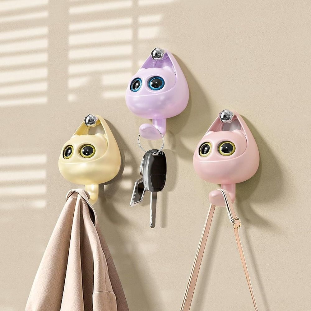 

2pcs Cute Animal Decorative Hook Self-adhesive Wall Shlef Hanger Bathroom Style 9