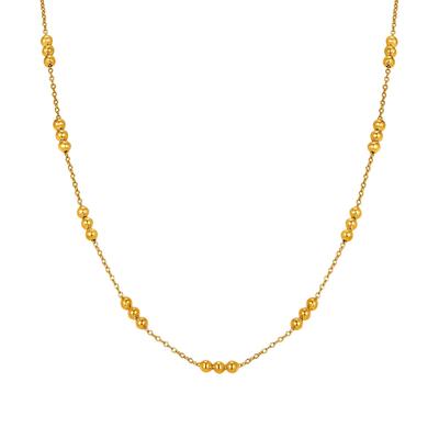 Halskette für Gold Edelstahl Einfach Kugel Lässig Geburtstagsgeschenk [Deelfel] Damen, Perlen, Kette, Stahl, Design, Accessoire,