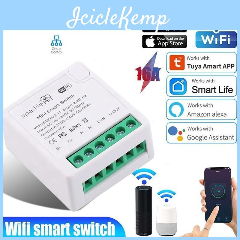 Switch Modifier 16a Control Dual Mini Smart Wifi Diy Switch Supports 2 Way Control Smart Home Automation Module Phone Control Socket Switch