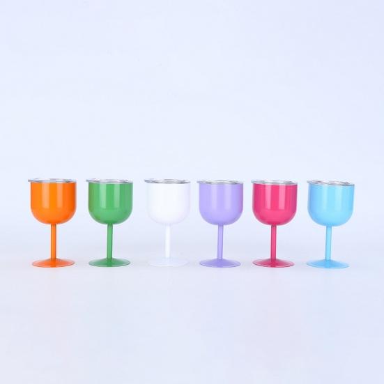 4 Oz Goblet Stainless Steel Compact Thermal Goblet with Straw And Lid Multi-purpose