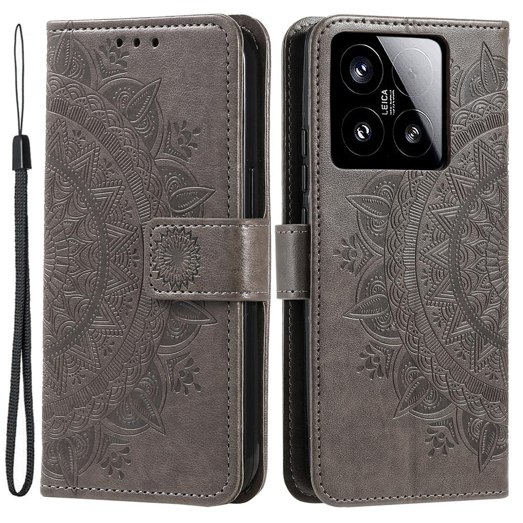 For Xiaomi 15 Case Imprinted Totem PU Leather Wallet Stand Phone Cover