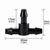 100PCS 3 Way Hose Connector Easy Fit Drip Irrigation Connector  Greenhouse Watering