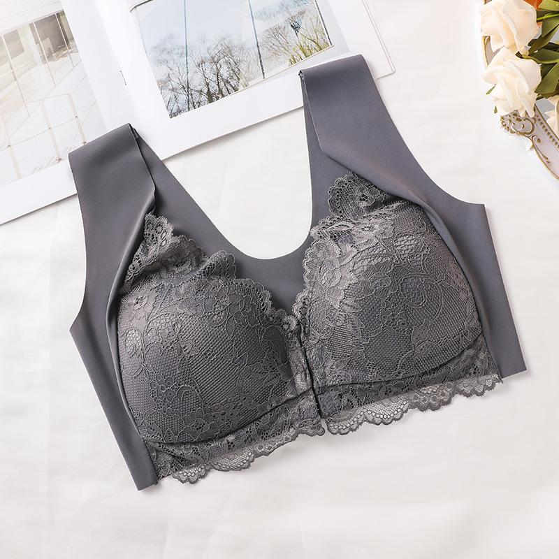 Bras for Women Comfortable Breathable Tops No Steel Ring Printed Bra Push Up Bra Gathering Large Size Lingerie Brassiere