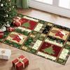 Merry Christmas Rug Winter Snowflakes Area Rug Indoor Blessing Doormat Floor Mat Carpet for Entryway Bedroom Happy New Year