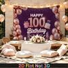 Rose Birthday Backdrop 1pc - Polyester Banner