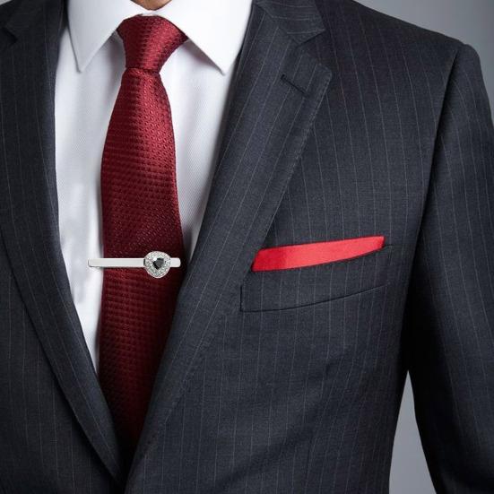 Krawattenklammer Funkelnde Strasssteine Abnehmbares Design Kragenclip Hochzeitsanzüge Trauzeugen Business Formelle Anlässe Accessoires