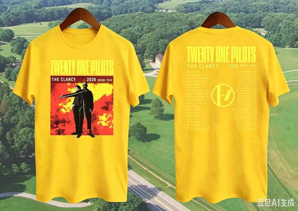 Twenty One Pilots Clancy World Tour 2026 Music T Shirt Black Gift for Fans Summer New Unisex Unisex Cotton Tshirt Street Wear Y2K