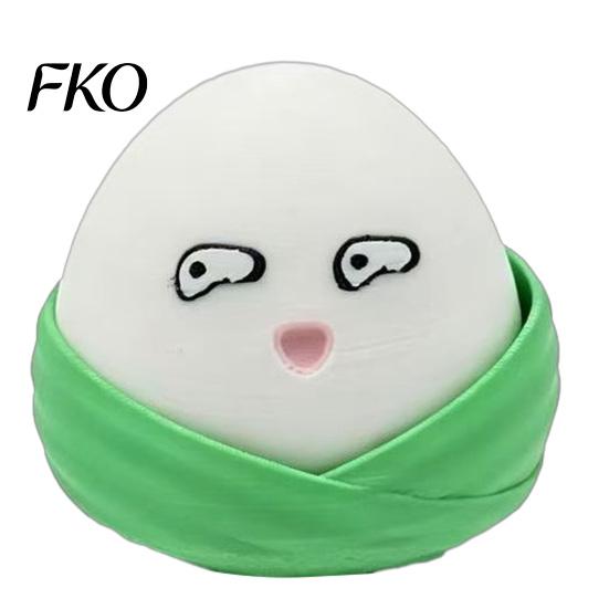 Stress Relief Food Toy 3D Printed Zongzi Fidget Clicker, Cartoon Rice Dumpling Finger Clicker Toy, Gift for Dragon Boat Festival Click