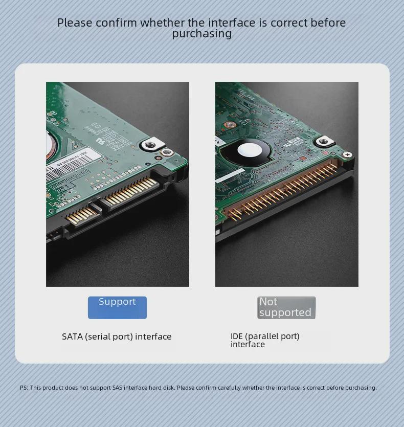 Gabinete Externo de Metal para Disco Rígido de 3,5 Polegadas com USB 3.0, SATA, IDE e Porta Paralela