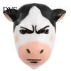 Masquerade Party Accessories Funny Cow Masque for Adults, Latex Head Full Face Masque, Realistic Farm Animal Hood Prop Halloween Costume, Masquerade,