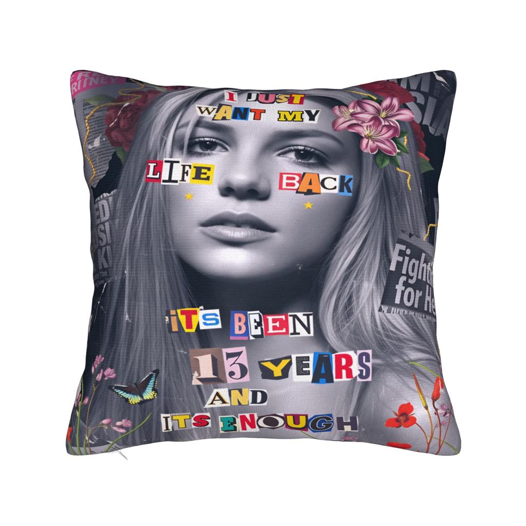 Pillow Case Star D-De Britneys-Spears Singer Square Pillow Cover For Sofa Bedroom Home Decor Funny Pillowcases