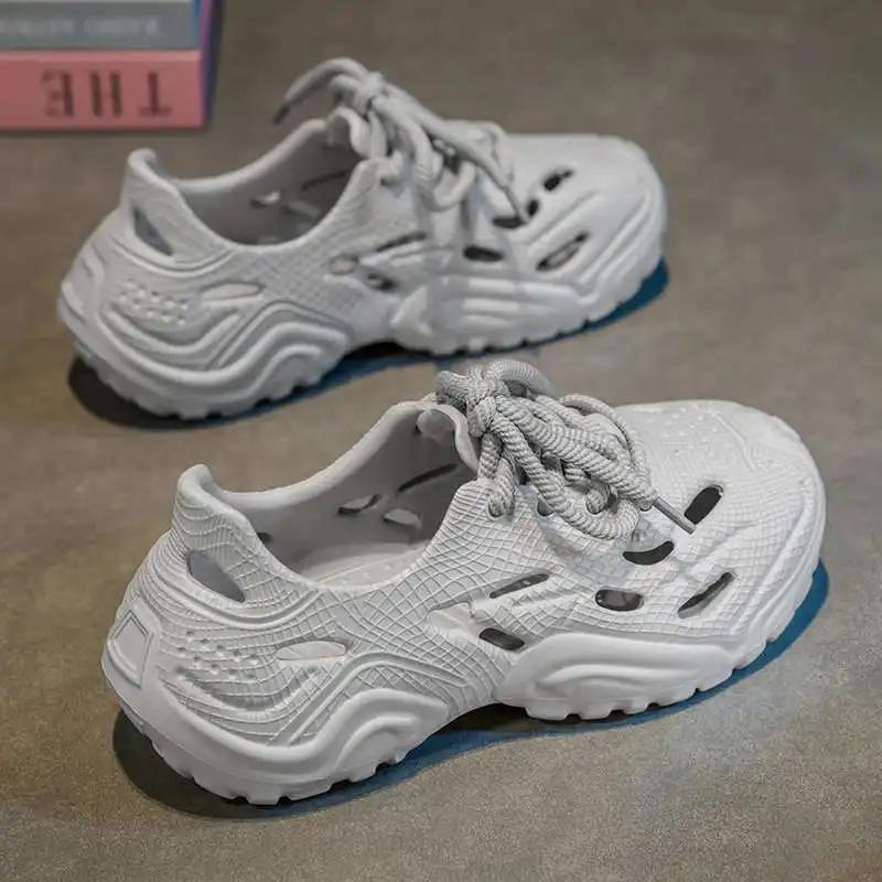 Fashion Round Nose Flat-heeled Sneakers Size 48 To 50 Man Slippers Sneakers Flip Flops Shoes Beach And Outdoor Sandals Sport