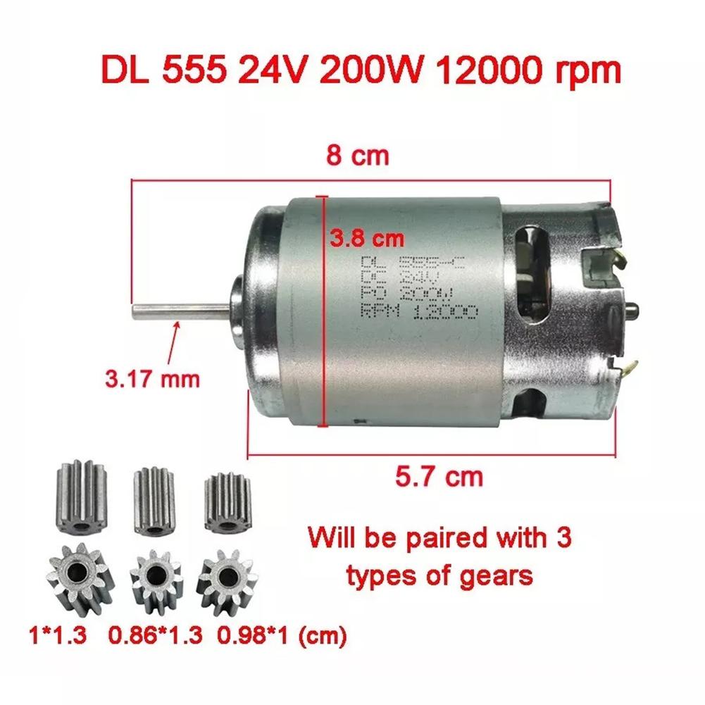 1pc Replacement Motors For Kids Electric Car Motor RS550 RS390 RS380 12V 6V RS555 24V 10 Teeth 12 Teeth