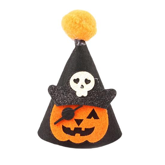 Halloween Pet Accessories Pointed Hat, Cute Ghost Witch Pumpkin Cat Pom-pom Hat for Cats And Small Dogs Holiday Party Accessory Lightweight