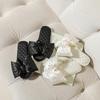 Yibai Bowknot Rhinestone Low Heel Slippers