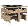 VidaXL Ensemble à manger de jardin et coussins 9 pcs beige Poly rotin 3278085