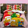 The Simpsons Cartoon Bedding Set With Reactive Dye Printing For Modern Home Decor