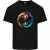 Yin Yang Planeten Weltraum Universum Astronomie Herren Baumwoll-T-Shirt Tee Top