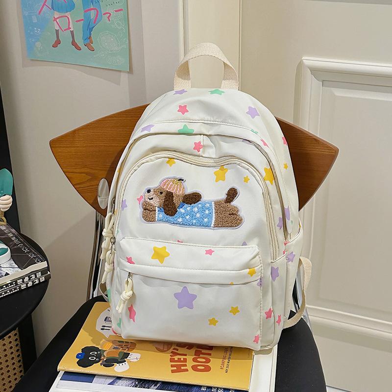 School Bag Japanese Ins Large Capacity Cute Student School Bag 2025 New Solid Color Casual Backpack Versatile Sweet Backpack