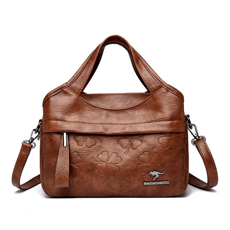 Nouveau Sac à Bandoulière Rétro Grande Capacité, Sac Bandoulière Simple et Polyvalent pour Femme, Texture Cuir Souple Haut de Gamme, Sac Décontracté pour le Quotidien