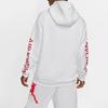 Jumpman Classics Logo Print Thickened And Fleece Lined Thermal Pullover Hooded Sweatshirt Men's White BV6011-100
