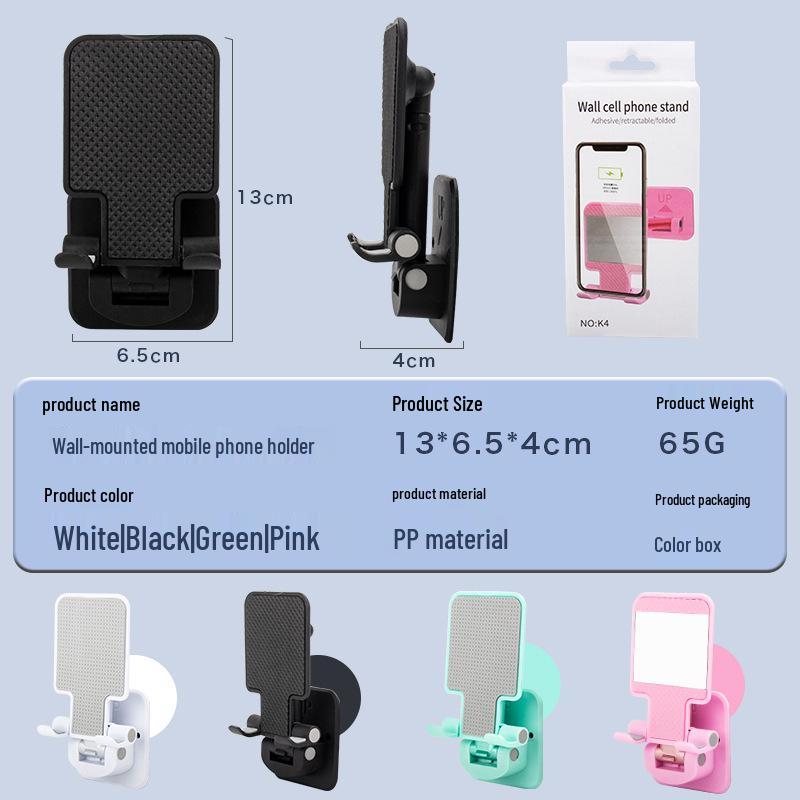 Wall-Mounted Foldable Phone & Tablet Stand for Kitchen/Bathroom