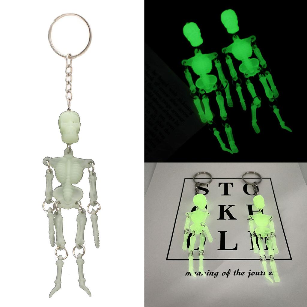 Luminous Skull Keychain Personality Gothic Accessories Halloween Car Keychains