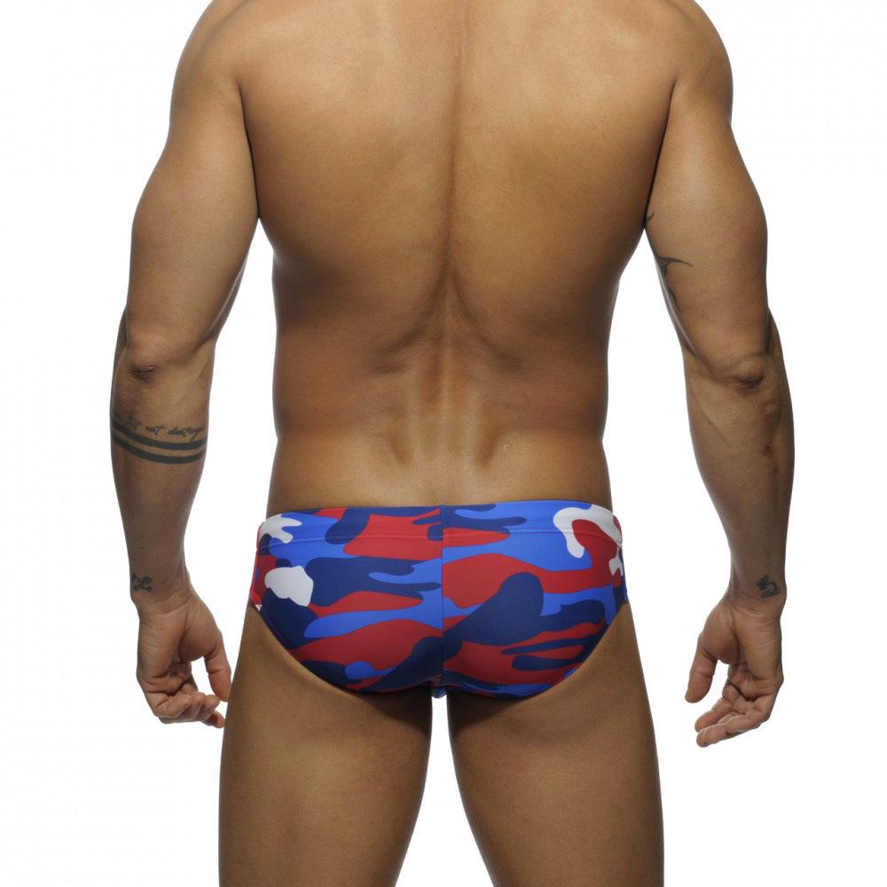 New Men's Plus Size Triangle Swim Trunks - Sexy Fashion Print, Anti-Exposure Professional Swimwear