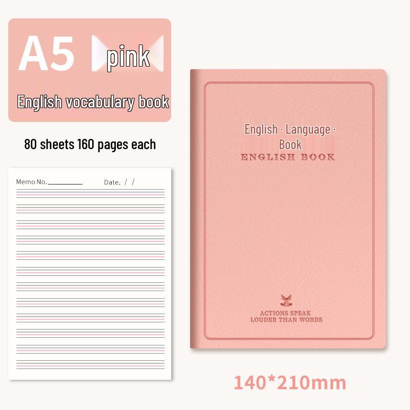 Enhanced English Notebook: Four-Line Grid for Middle School Students, Ideal for Class Notes and Vocabulary Learning