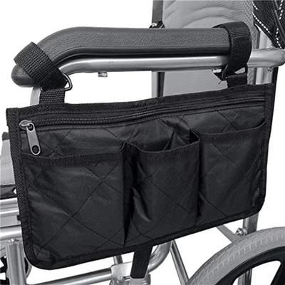Wheelchair Armrest Storage Bag Waterproof Wheelchair Side Organizer Bag Universal Armrest Side Storage Bag Fits Most Wheelchairs