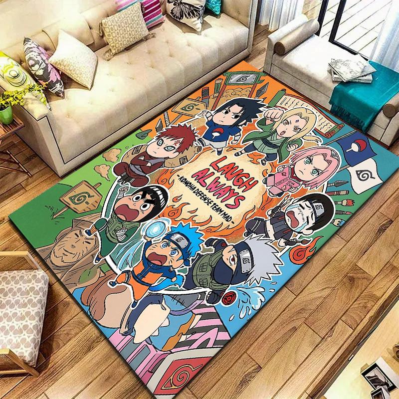 Naruto Team Celebration Carpet Rug For Living Room Bedroom Home Sofa Decoration,kids Play Nonslip Floor Mat