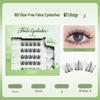 Eyelash Book: Adhesive-Free False Eyelashes - 10 Rows of Individual Upper & Lower Clusters for Beauty Makeup