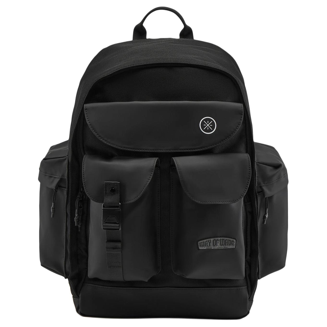 Li Ning Wade Series Fashion Lightweight Practical Polyester Backpack Unisex Backpack Black ABSV337-1 Black