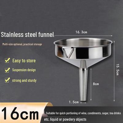 Stainless Steel Kitchen Funnel with Long Spout