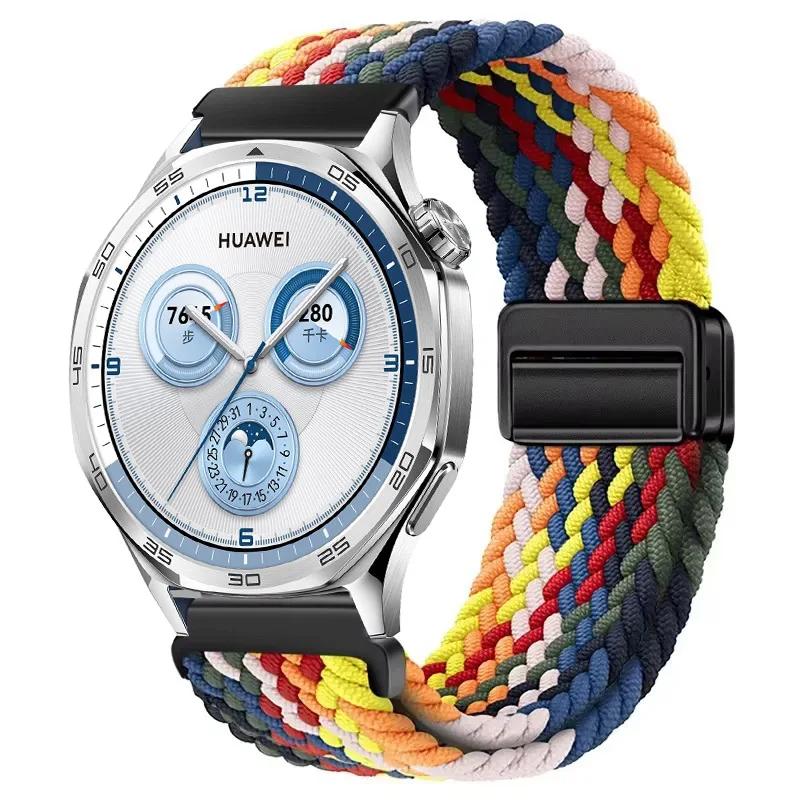 22mm 20mm Braided Nylon Strap For Huawei Watch GT5-4-3-2 Pro 46mm Samsung Watch 7/6/5/4 Magnetic Bracelet For Amazfit GTR4 Band