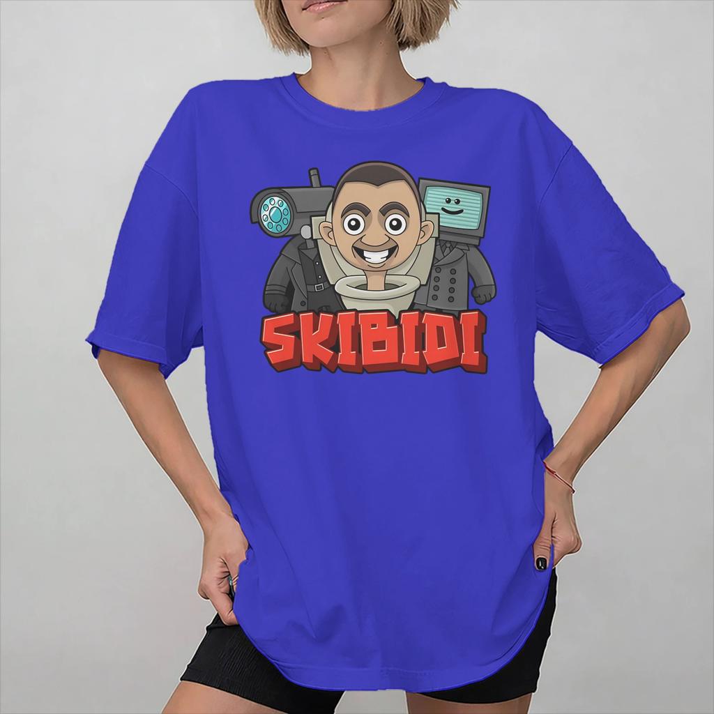 Skibidi Toilet Titan SpeakerUnisex Outfit Unisex Women T Shirt Pure Cotton Tee Graphic Printing Tops Tshirt