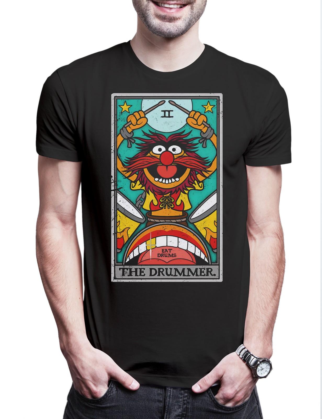 Wicked Drummer Tarot Men s T-Shirt Mens Womens Tees Top Drums Percussion Drummer Card Card M