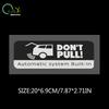 Anti-theft system reminder car sticker; kick plate open reflective sticker warning waterproof creative sticker
