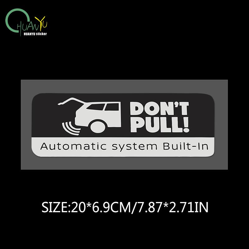 Anti-theft system reminder car sticker; kick plate open reflective sticker warning waterproof creative sticker