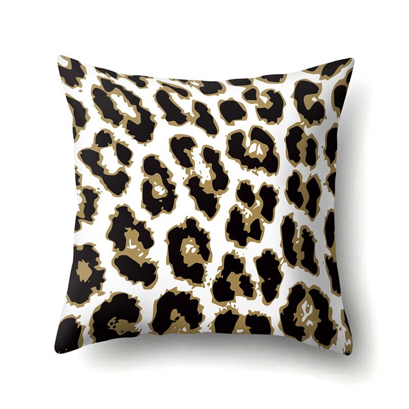 Motif Léopard Nordique Moderne Abstrait Taie d'Oreiller en Polyester Décoration de Voiture Maison Imprimée Taie d'Oreiller Repose-Lombaire