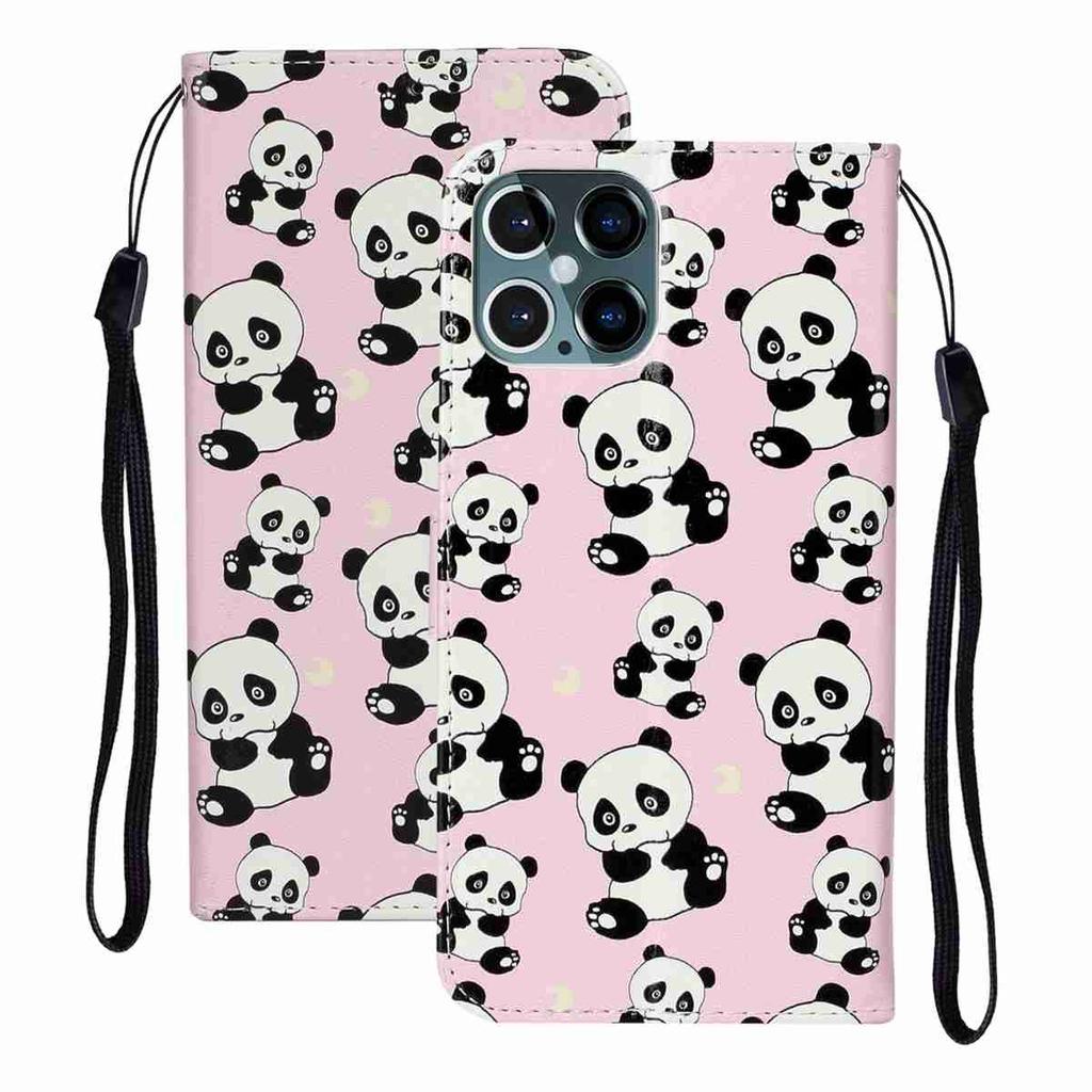 Little Panda Pattern Shockproof Card Slots PU Leather Wallet Case for iPhone,Samsung,Huawei,Xiaomi,Moto,Tecno,Google,Nokia,Oppo,ZTE,Blackview...