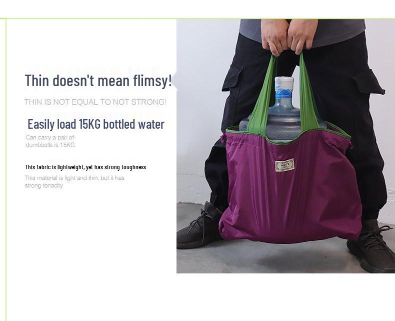 Eco-Friendly Waterproof Foldable Shoulder Shopping Bag - Large Capacity