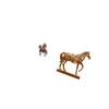 Home Knight Desk Sign Acrylic Ornament Horse Statue Figurine Desktop Decoration