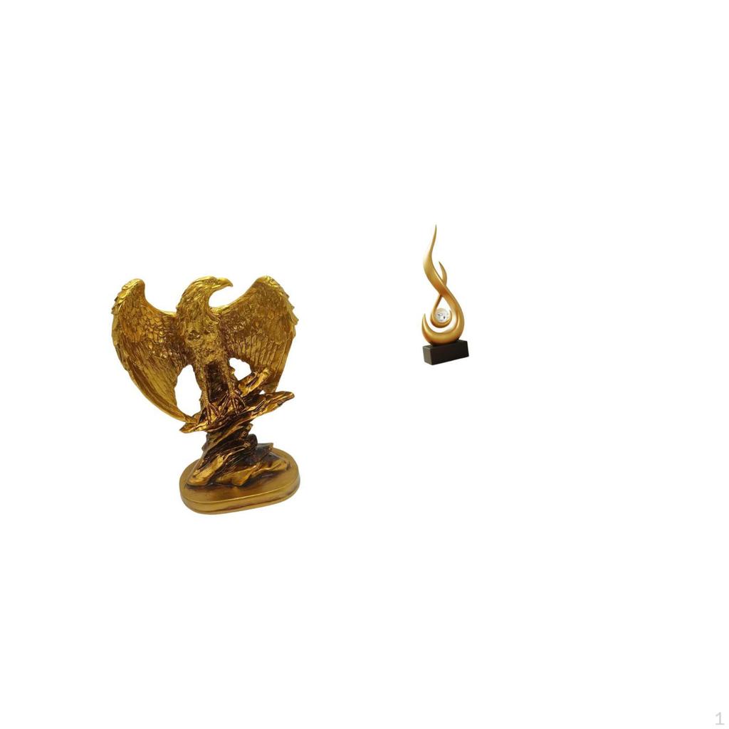 Majestic Fire Sculpture Desktop Ornament Artwork Gift Decorative Resin Figurine for Bookshelves Home