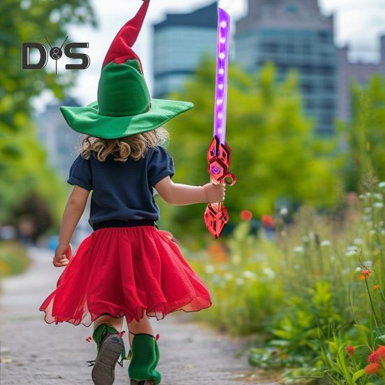 Spada Laser Luminosa per Bambini con Effetti Sonori Speciali Luce Multicolore Spada Lunga Luminosa Manico Realistico Regalo per Bambini Divertimento di Gioco di Ruolo